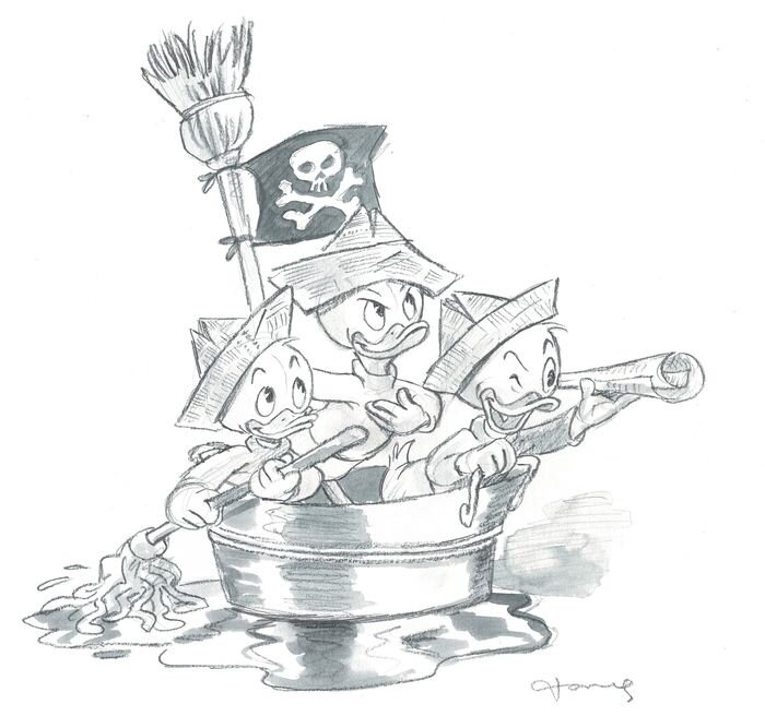 The Nephews Pirates by Tony Fernandez - Original Illustration
