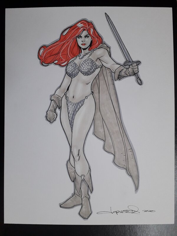 Red Sonja par Aaron Lopresti - Illustration originale