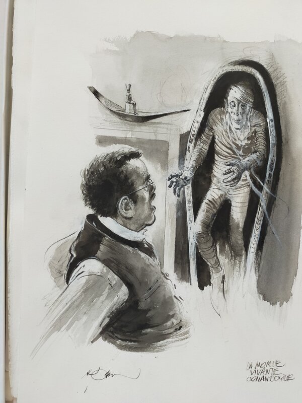 Momie by René Follet - Original Illustration
