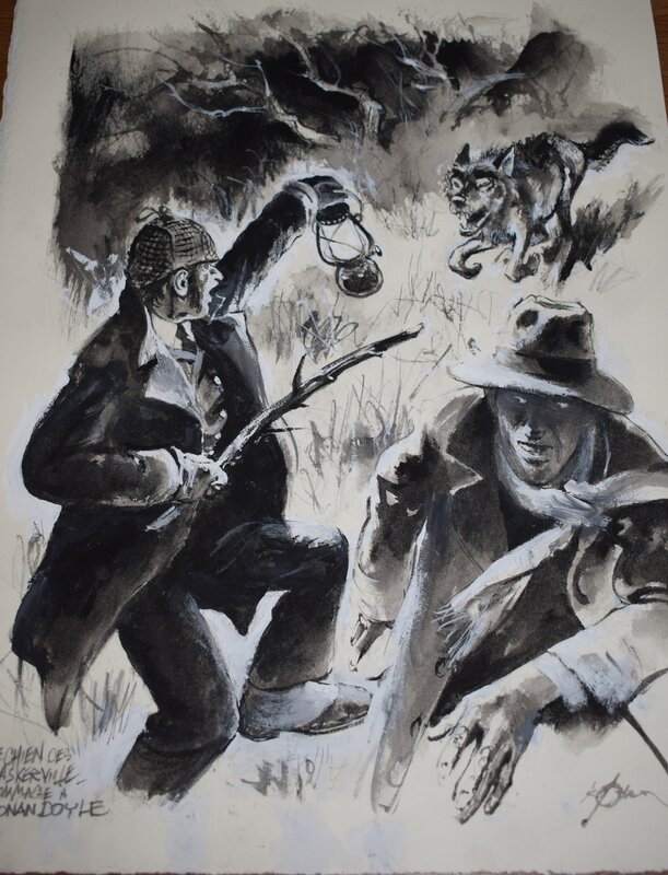 René Follet, Sherlock Holmes: Le chien de Baskerville - Illustration originale