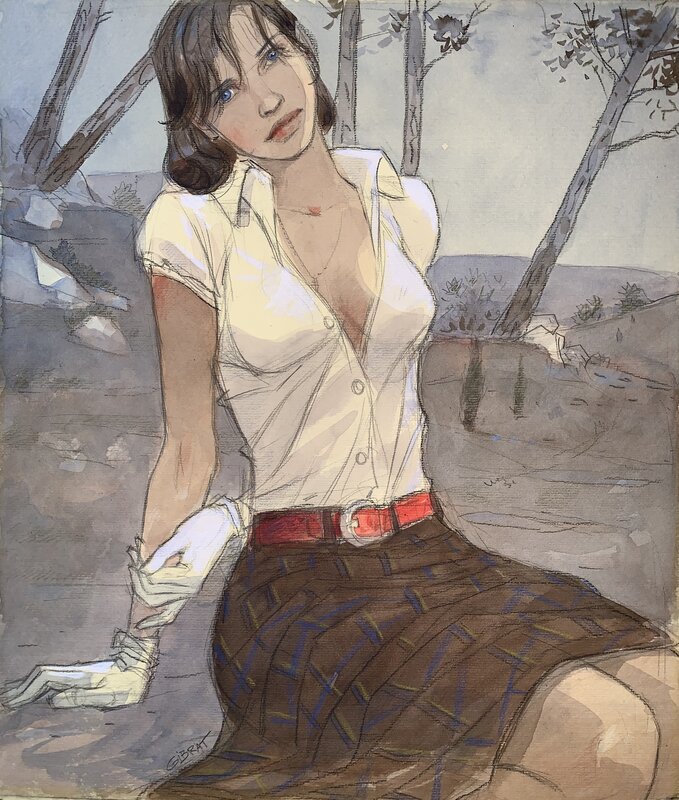 Jean-Pierre Gibrat, Jeanne - Le Vol du Corbeau - Illustration originale