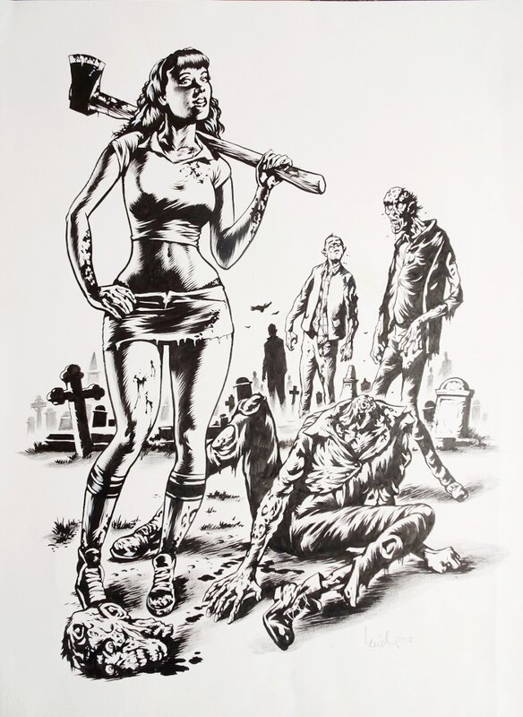 Zombiekiller par Erik Kriek - Illustration originale