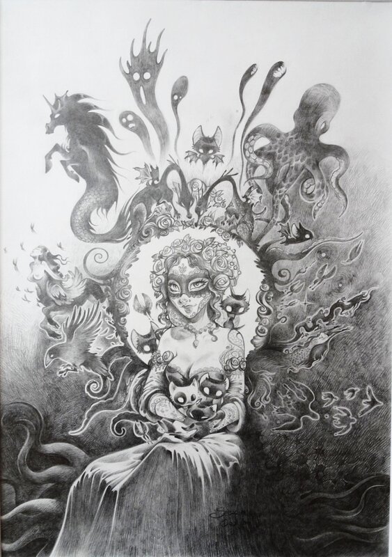 Ood Serrière, Animaux fantastiques - Original Illustration