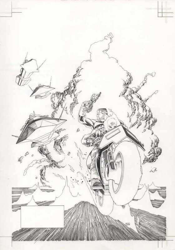 Couverture Ghost Rider de Ciro Tota. - Couverture originale