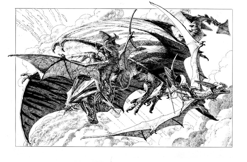 Dragon CHASE by Igor Kordey - Original Illustration