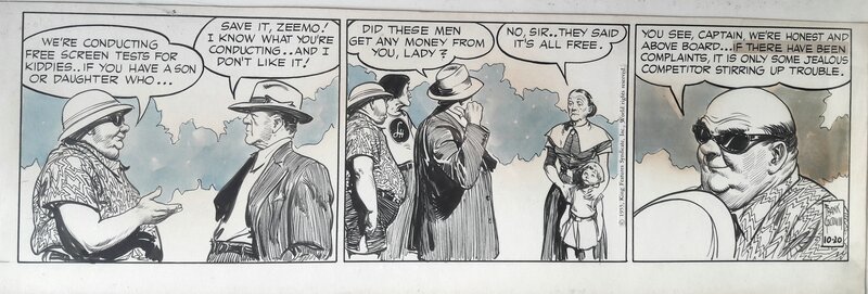 Frank Godwin, Rusty Riley, strip (10-20), 1955. - Planche originale