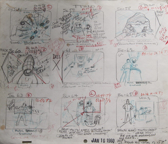 Hergé, Studios Belvision, Tintin Destination to the moon - Original art