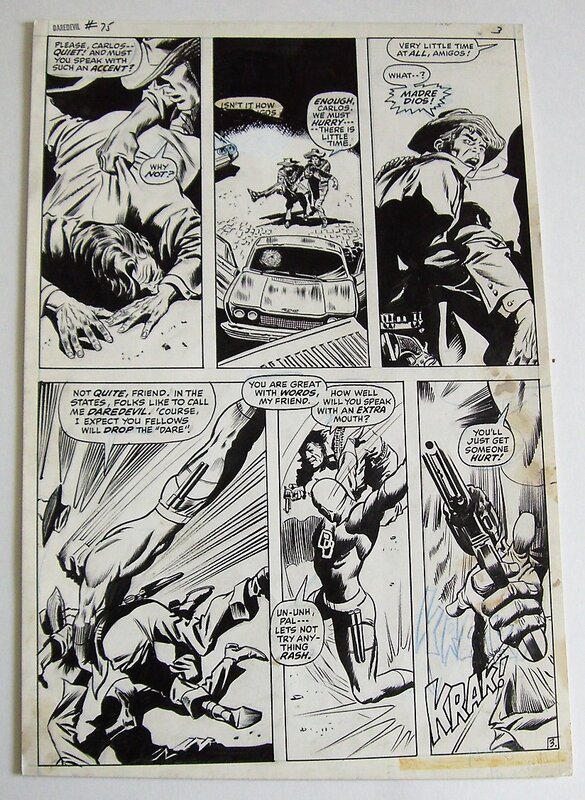 Gene Colan, Syd Shores, Toujours un réel plaisir d'avoir Gene Colan comme artiste en résidence - Planche originale