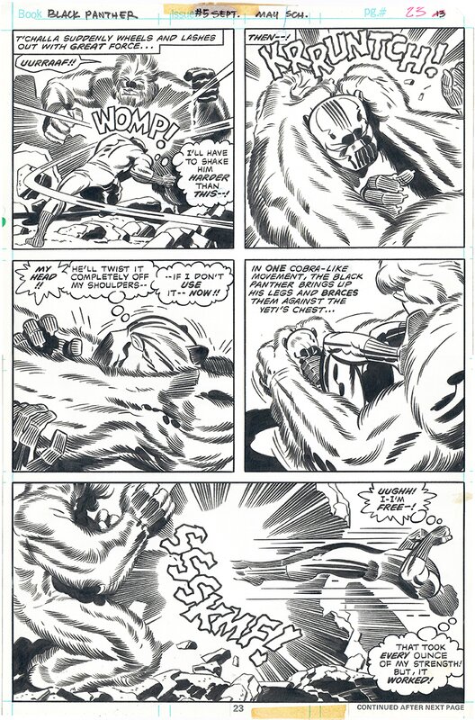 Jack Kirby, Mike Royer, Jack Kirby - Black Panther #5 p23 - Planche originale