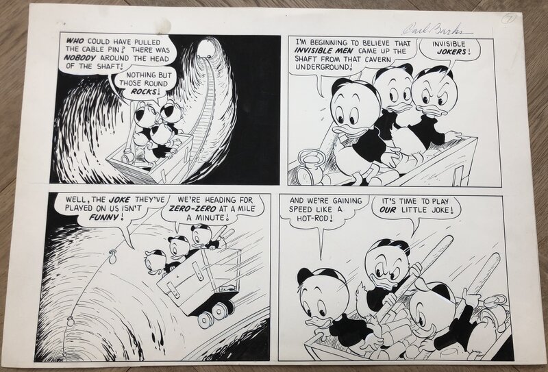Carl Barks Uncle Scrooge #13 Land Beneath the Ground 1955 - Planche originale