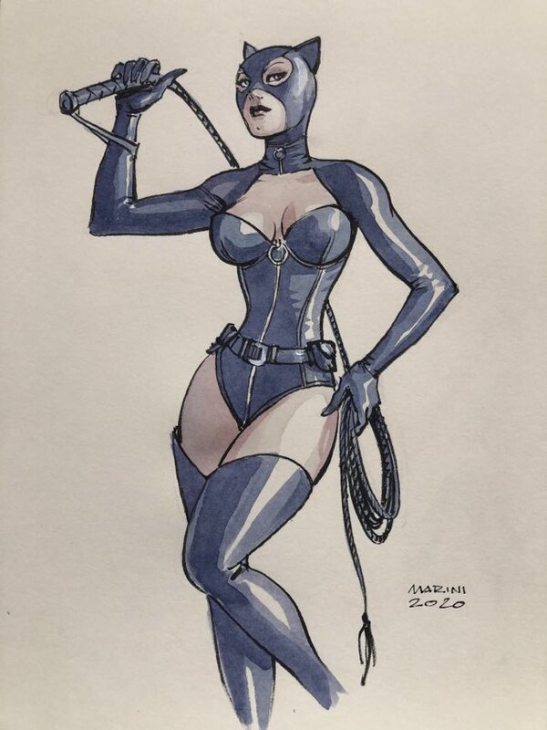 Catwoman by Enrico Marini - Sketch