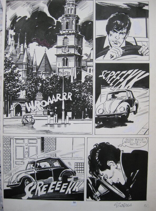 Gianluigi Coppola, Dylan DOG - N°52 Il marchio Rosso p. 50 - Planche originale