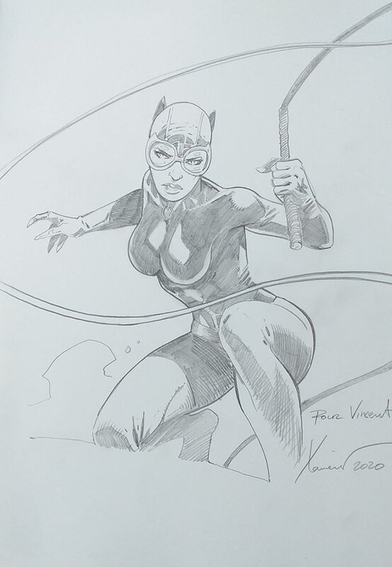 Catwoman par Philippe Xavier - Illustration originale