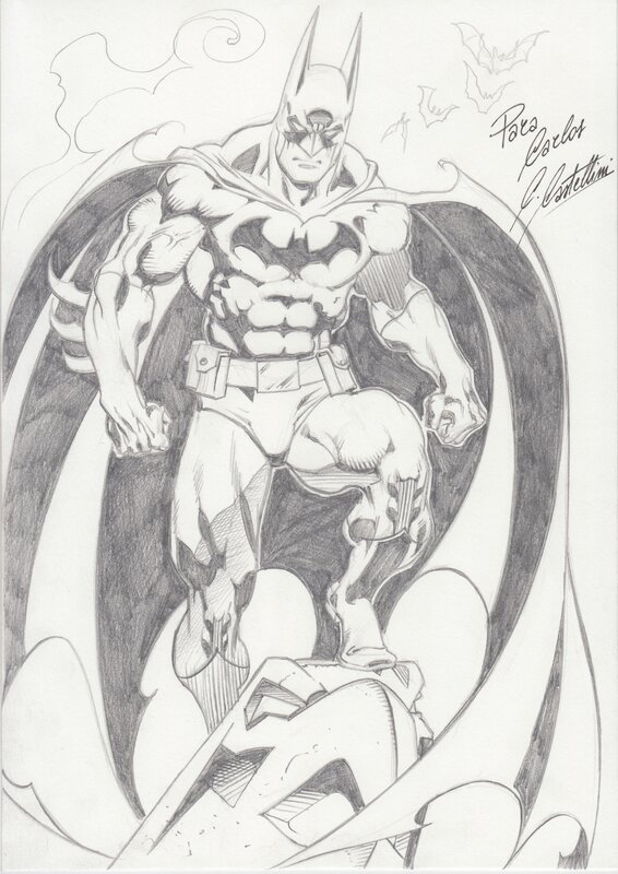 Batman by Claudio Castellini - Sketch