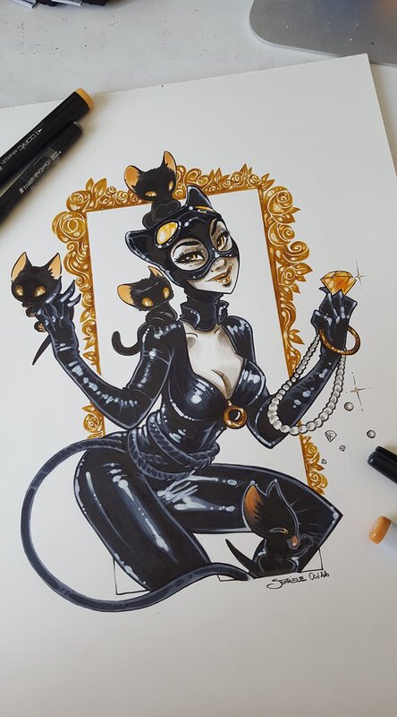 Catwoman par Ood Serrière - Illustration originale