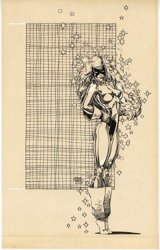 Arthur Adams, Pin up super héroine - Illustration originale