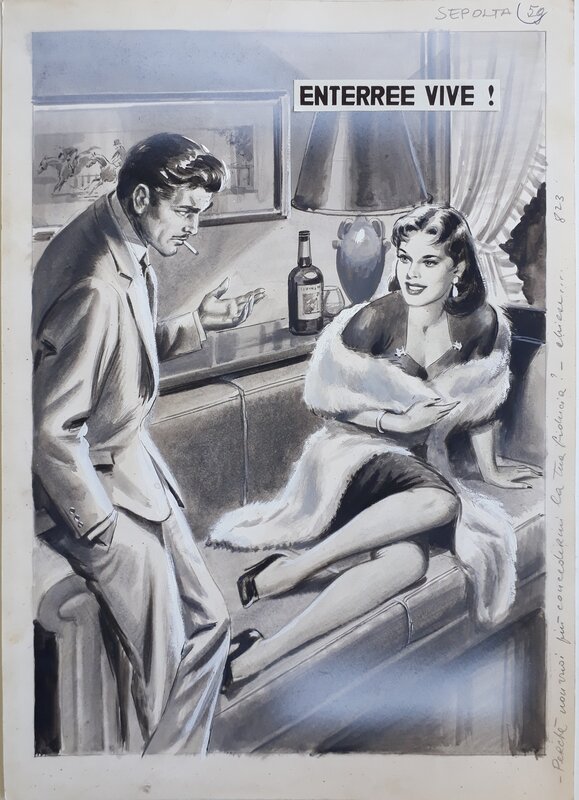 Enterrée vive ! by Enzo Magni, Gaston Aubry - Original Illustration