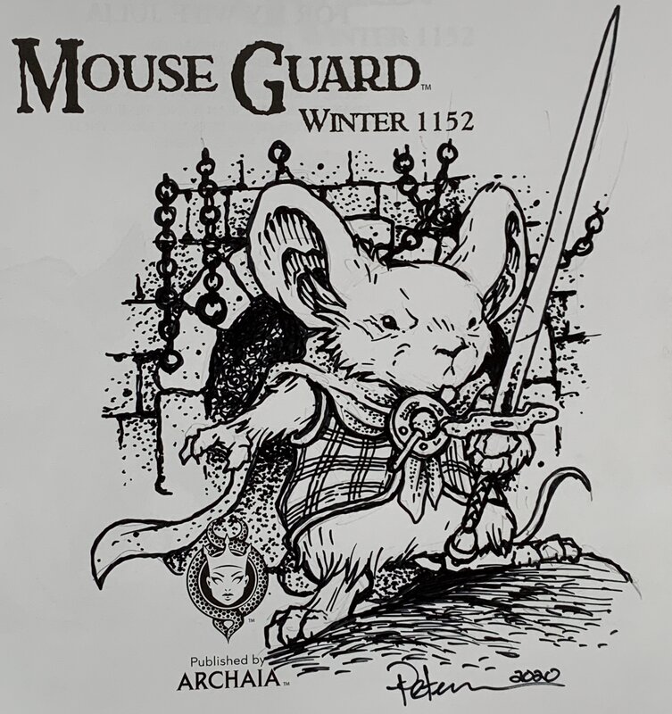 Petersen David - Mouse Guard Winter 1152 - Uberdoodle - Loukas - Œuvre originale