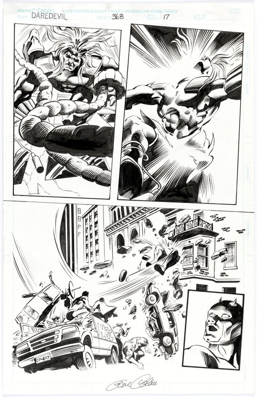 Gene Colan, Bud Larosa, Daredevil #368 page 17 - Illustration originale