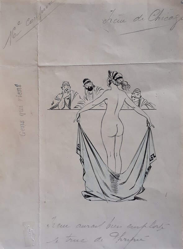 René Giffey, Irène de Chicago - Le truc de Phryné - Illustration originale