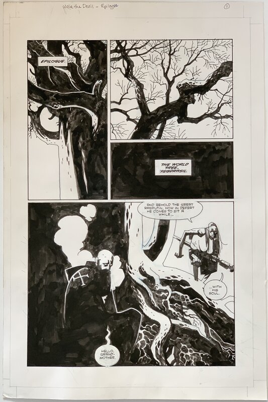 Mike Mignola - Hellboy - Wake the Devil - epilogue p01 - Planche originale