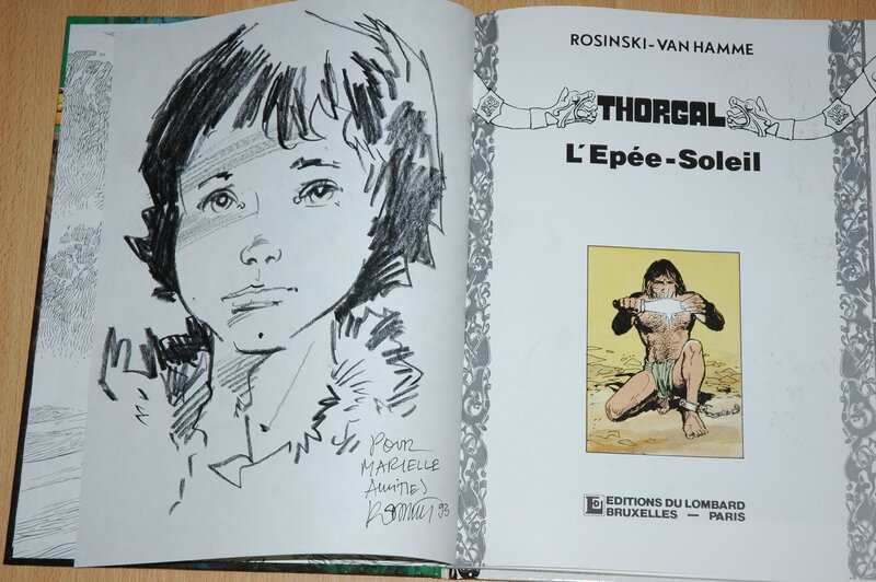 Thorgal jeune by Grzegorz Rosinski - Sketch