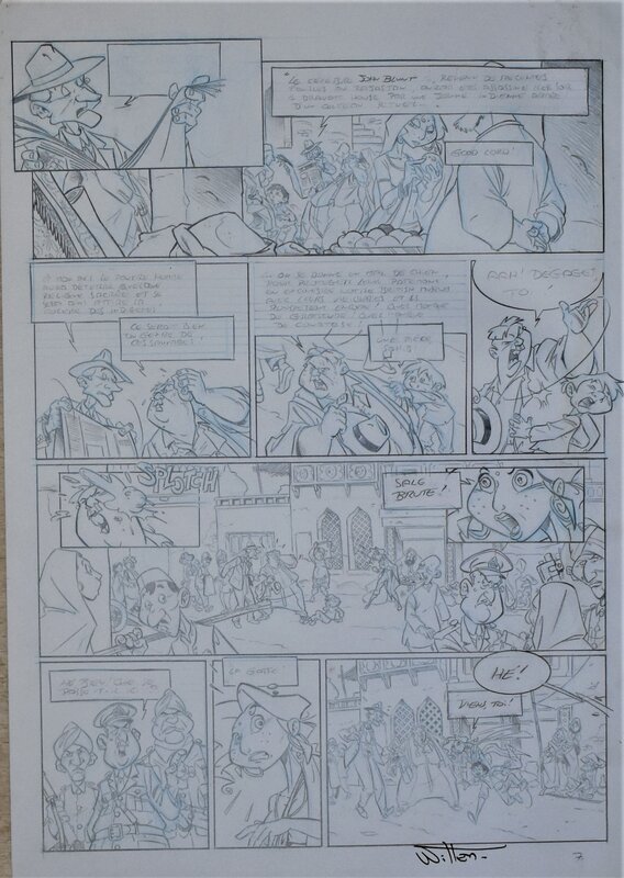 Etienne Willem, Denis Bernatets, Vieille bruyère et bas de soie - Planche originale