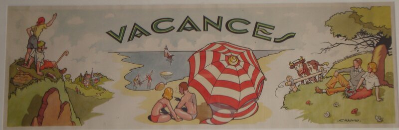 Vacances by Edmond-François Calvo - Original Illustration