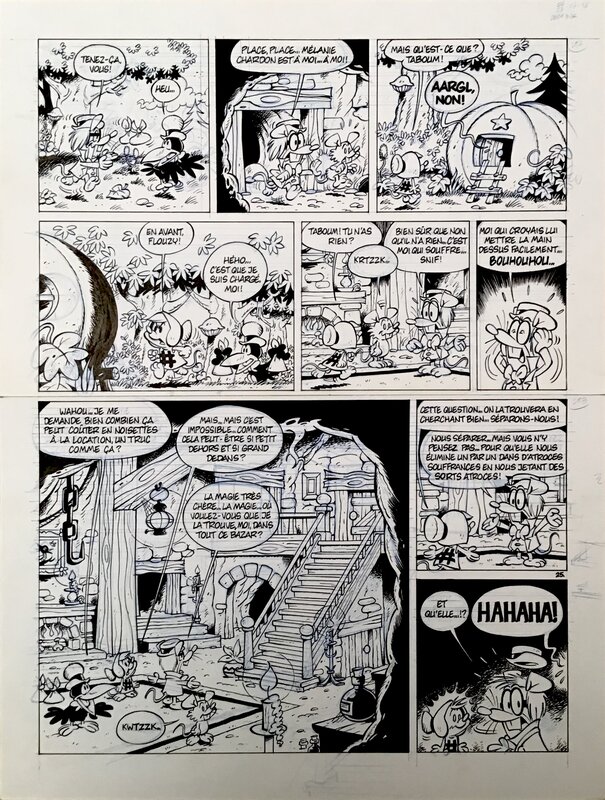 Sibylline par Netch, François Corteggiani, Raymond Macherot - Planche originale