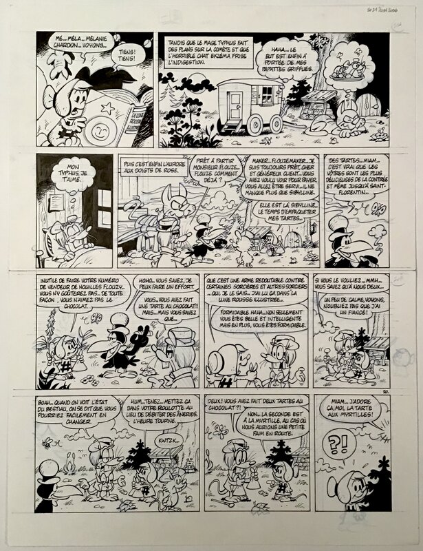 Sibylline par Netch, François Corteggiani, Raymond Macherot - Planche originale