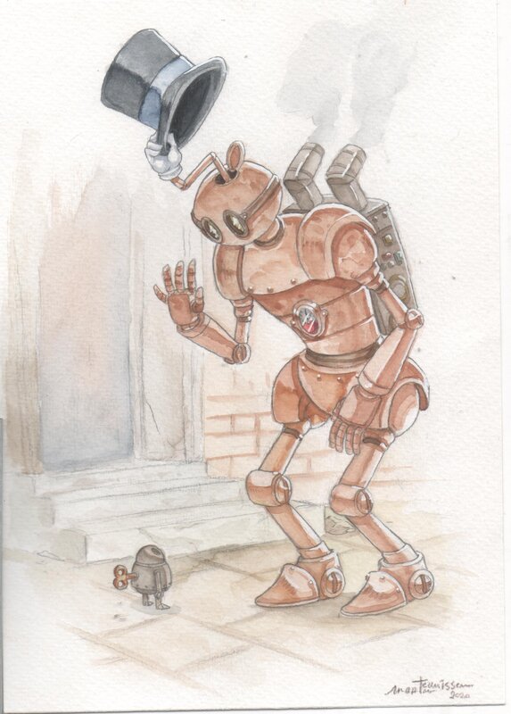 Robots by Marlon Teunissen - Original Illustration