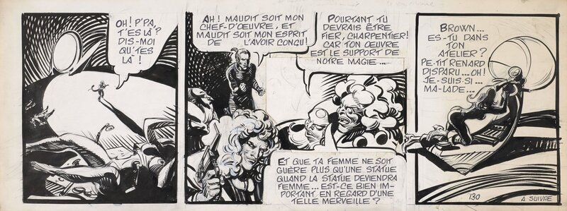 En vente - Jean-Claude Forest, Barbarella T3 strip 130 - Planche originale