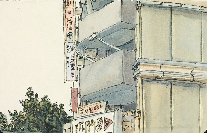 Nicolas De Crécy, Quartier de Daikanyama, Tokyo, Japon - Original Illustration