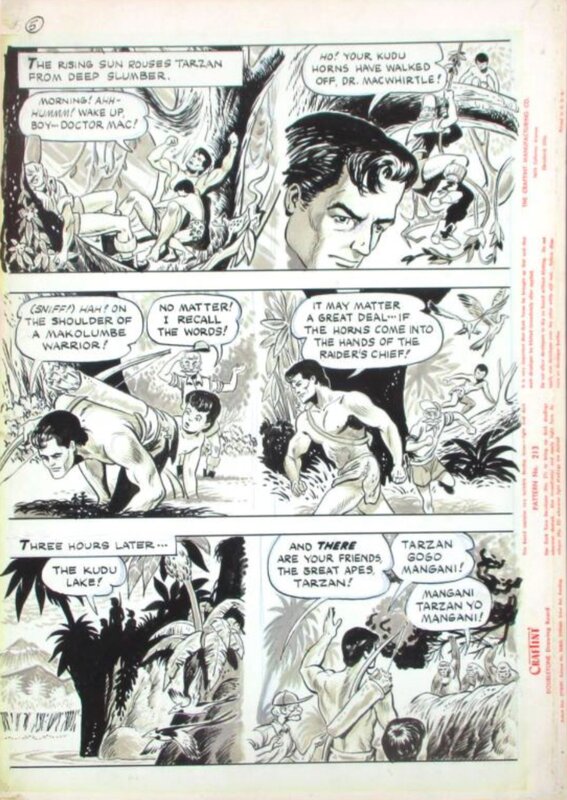 Russ Manning, Tarzan- March of Comics #114. Tarzan and the horns of Kudu - Planche originale