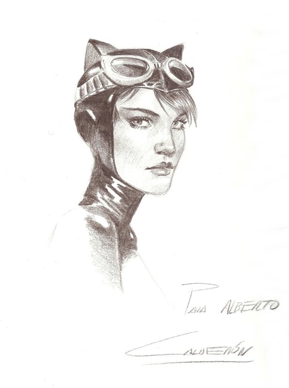 Catwoman par Jaime Caldéron - Dédicace