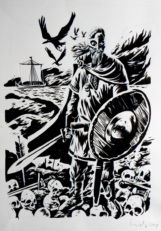 En vente - L'exilé par Erik Kriek - Illustration originale