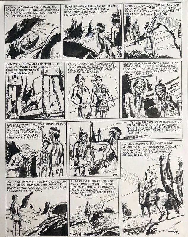 L'apache blanc par Robert Gigi - Planche originale