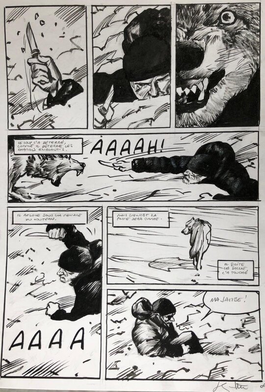 Le Loup pl 80 par Jean-Marc Rochette - Planche originale