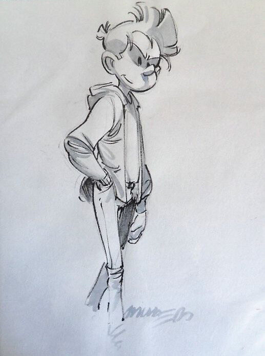 Spirou by Jose Luis Munuera - Original Illustration