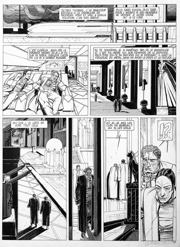 François Schuiten, Benoît Peeters, La Fièvre d’Urbicande p13 - Planche originale