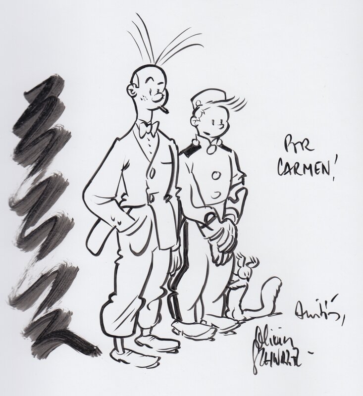 Spirou et Fantasio by Olivier Schwartz - Sketch