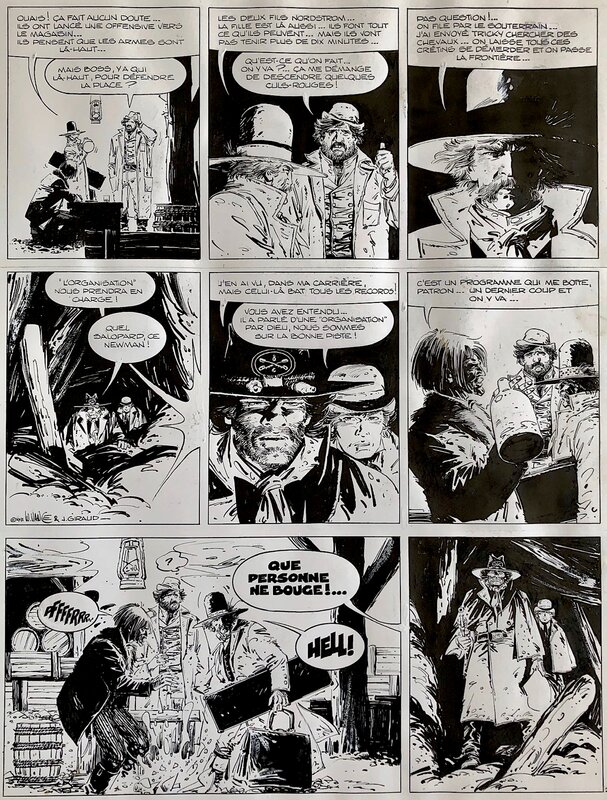 William Vance, Jean Giraud, Blueberry - Les Grandes Gueules - Planche originale