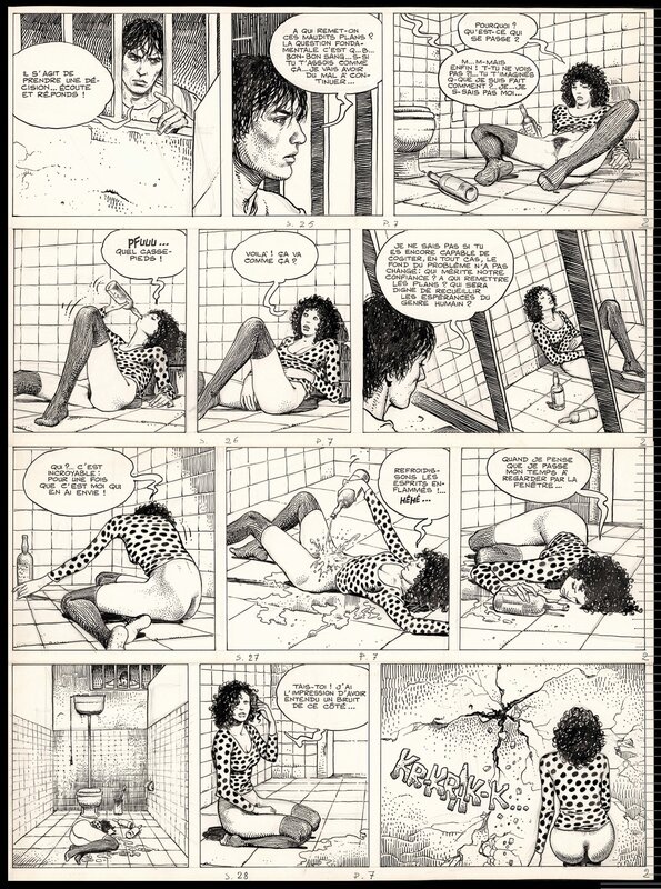 Guiseppe Bergman page by Milo Manara - Planche originale