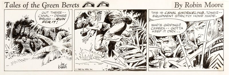 Joe Kubert, Tales of the Green Berets strip . 6eme semaine 6eme jour .( 1965 ) - Planche originale