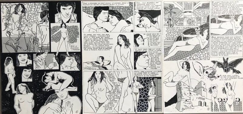 Jean-Jacques Gilbert, Belle la vampire Pl 6 à 8 - Planche originale