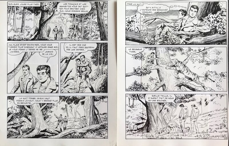 Robert Giordan, Vigor - Egaux en courage pl 27 & 28 - Planche originale