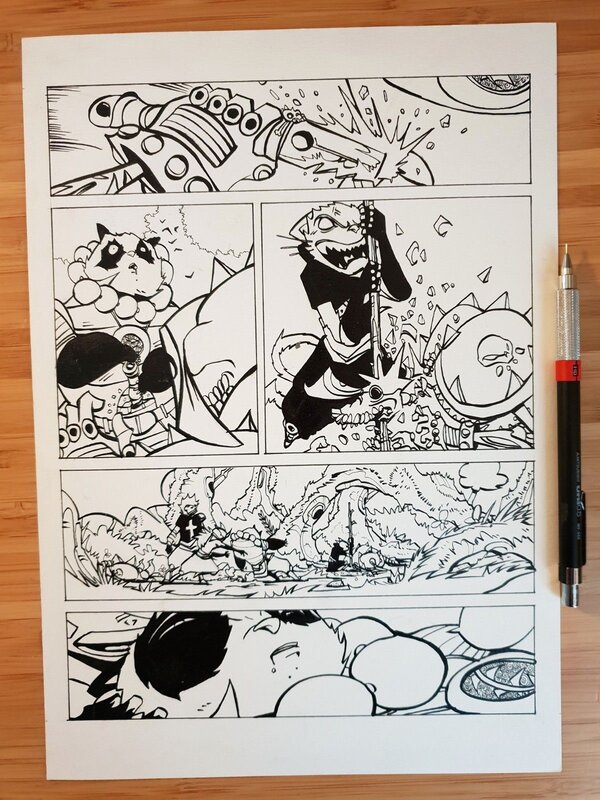 For sale - oTTami, Régis Hautière, Planche Encrée Manga Dofus Monster 5 