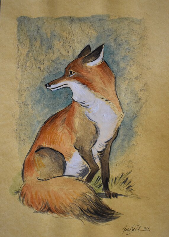 Renard par Federico Bertolucci - Illustration originale