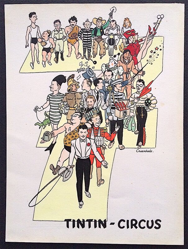 Tintin - Circus by François Craenhals - Original Illustration