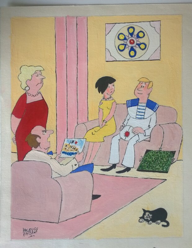 En vente - Projet DE COUVERTURE JACQUES FAIZANT OHE DU BATEAU - Couverture originale